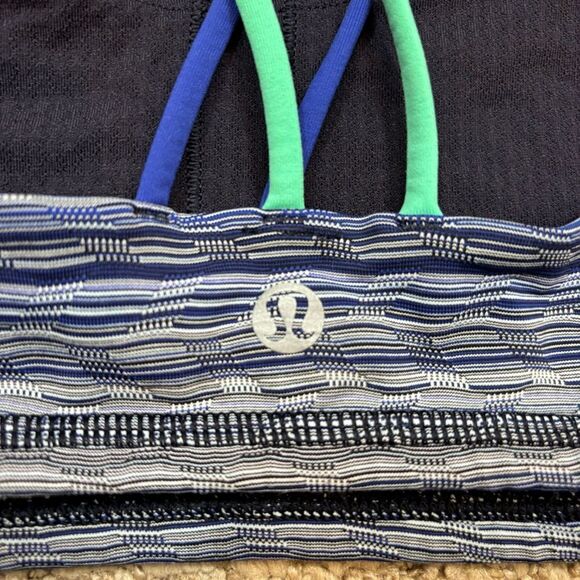 Ladies Lululemon Free To Be Bra Space Dye Twist Sapphire Blue Multi Size‎ 6 - Picture 15 of 16
